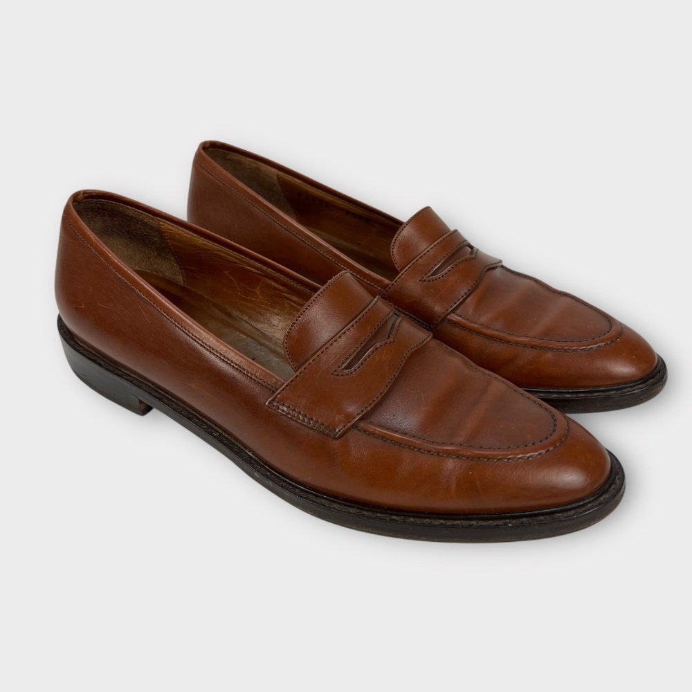 Vintage Cole Haan Penny Loafers Brown Leather Italian Dress Shoes Womens 9.5 AA